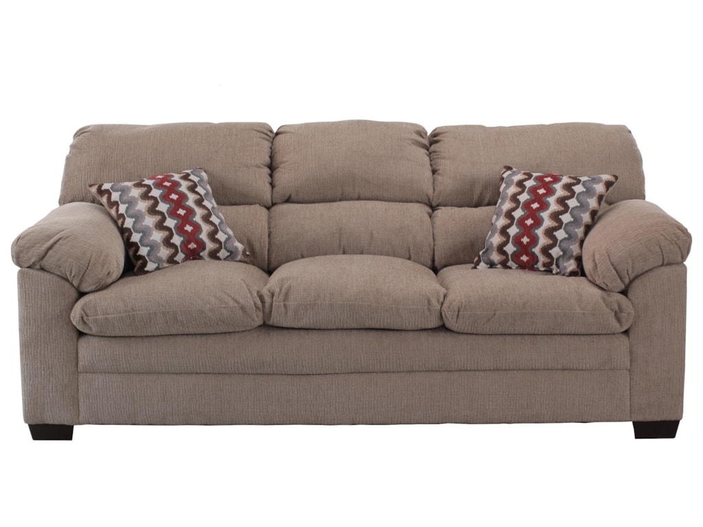 Simmons Upholstery 3683 Casual Sofa With Pillow Arms Royal Simmons Upholstery 3683 Casual Sofa With Pillow Arms