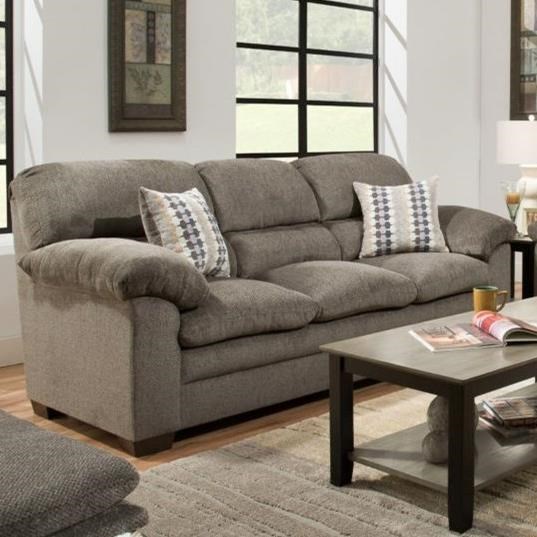 Simmons Upholstery 3683 Casual Sofa With Pillow Arms Conlin S