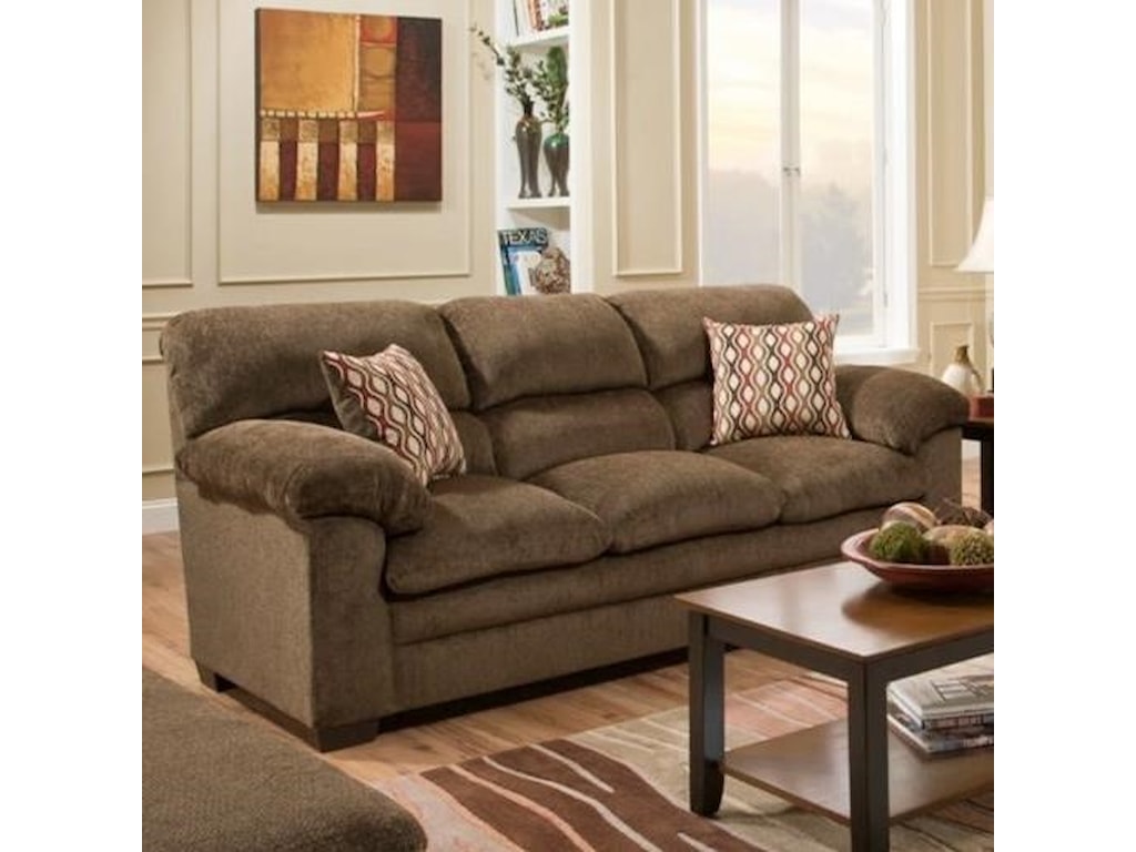 3683 Casual Sofa With Pillow Arms By Simmons Upholstery At Dunk Bright Furniture