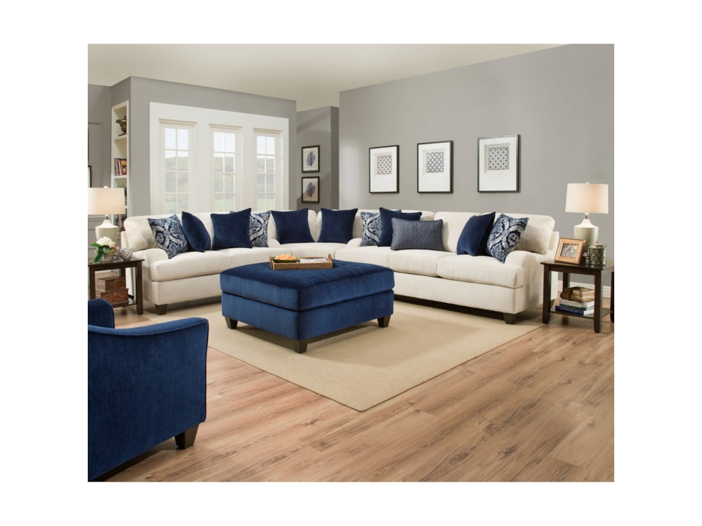 United Furniture Industries 4002 Transitional Sectional Sofa United Furniture Industries 4002transitional Sectional Sofa