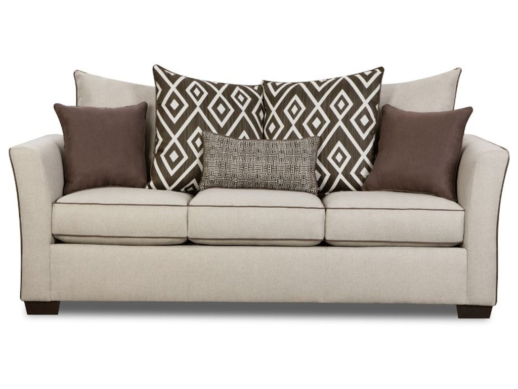 4202 Transitional Sleeper Sofa With Flared Arms By Simmons Upholstery At Dunk Bright Furniture