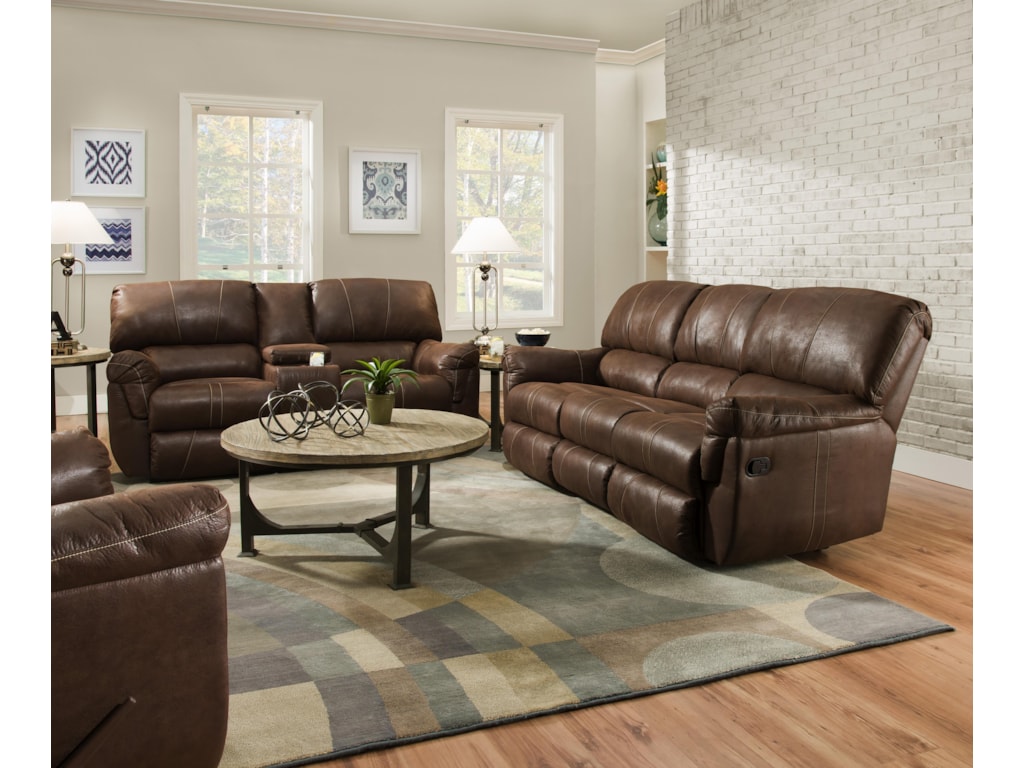 United Furniture Industries 50364Power Double Motion Console Loveseat