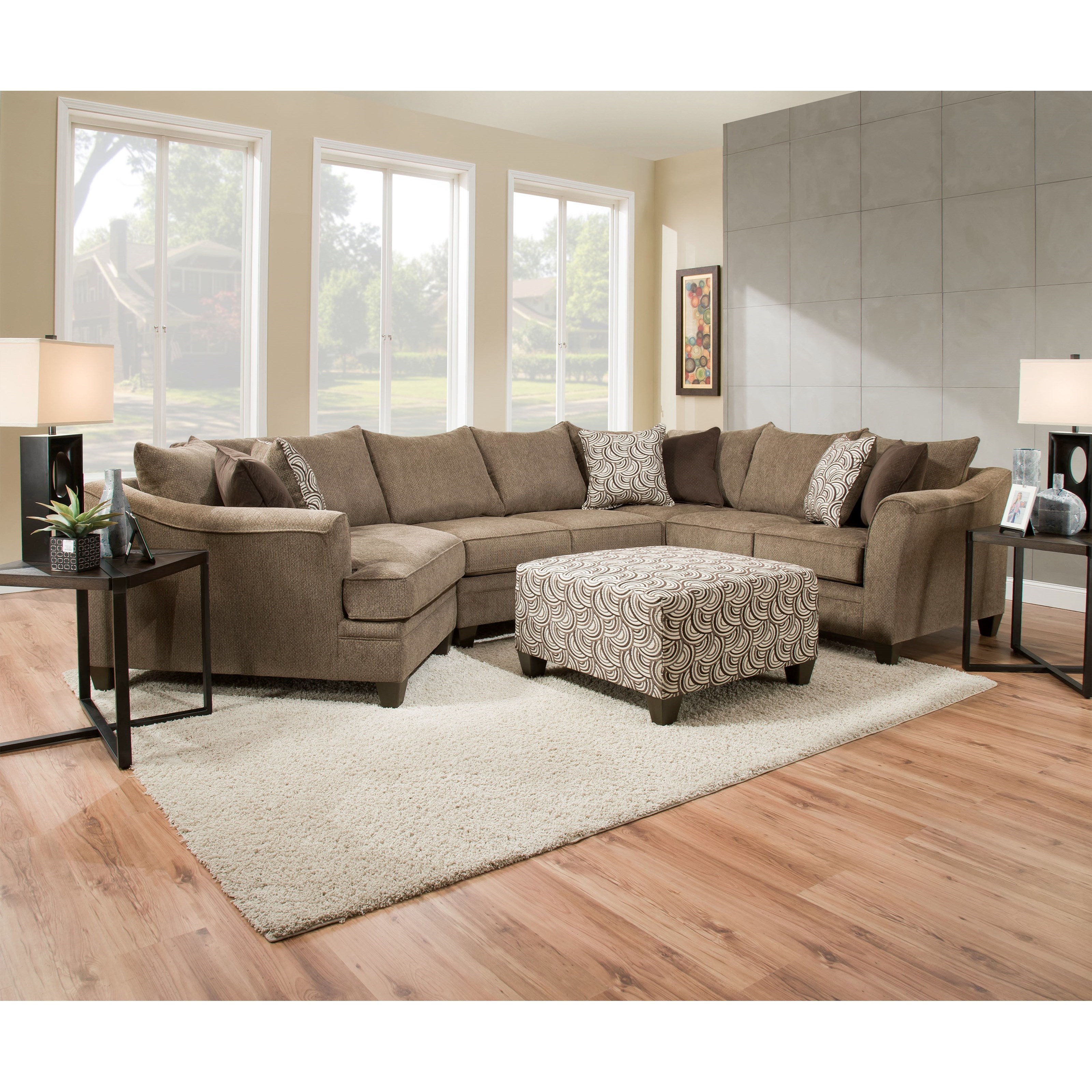Simmons Upholstery 6485 Stationary Living Room Group Conlin S