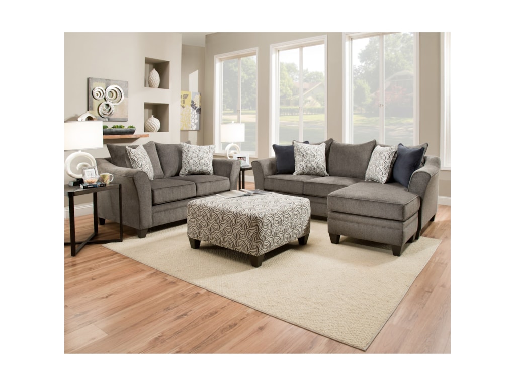 Simmons Upholstery 6485Transitional Loveseat