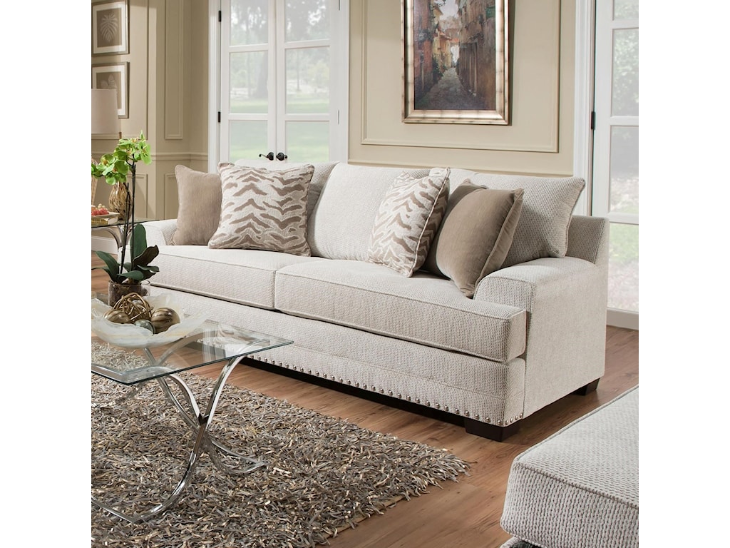 Lane Home Furnishings 6547br Contemporary Sofa With Nailhead Trim