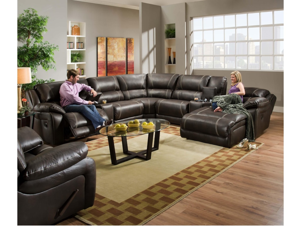 Simmons Upholstery 660 Casual Reclining Sectional Sofa Dunk 660 Casual Reclining Sectional Sofa By Simmons Upholstery