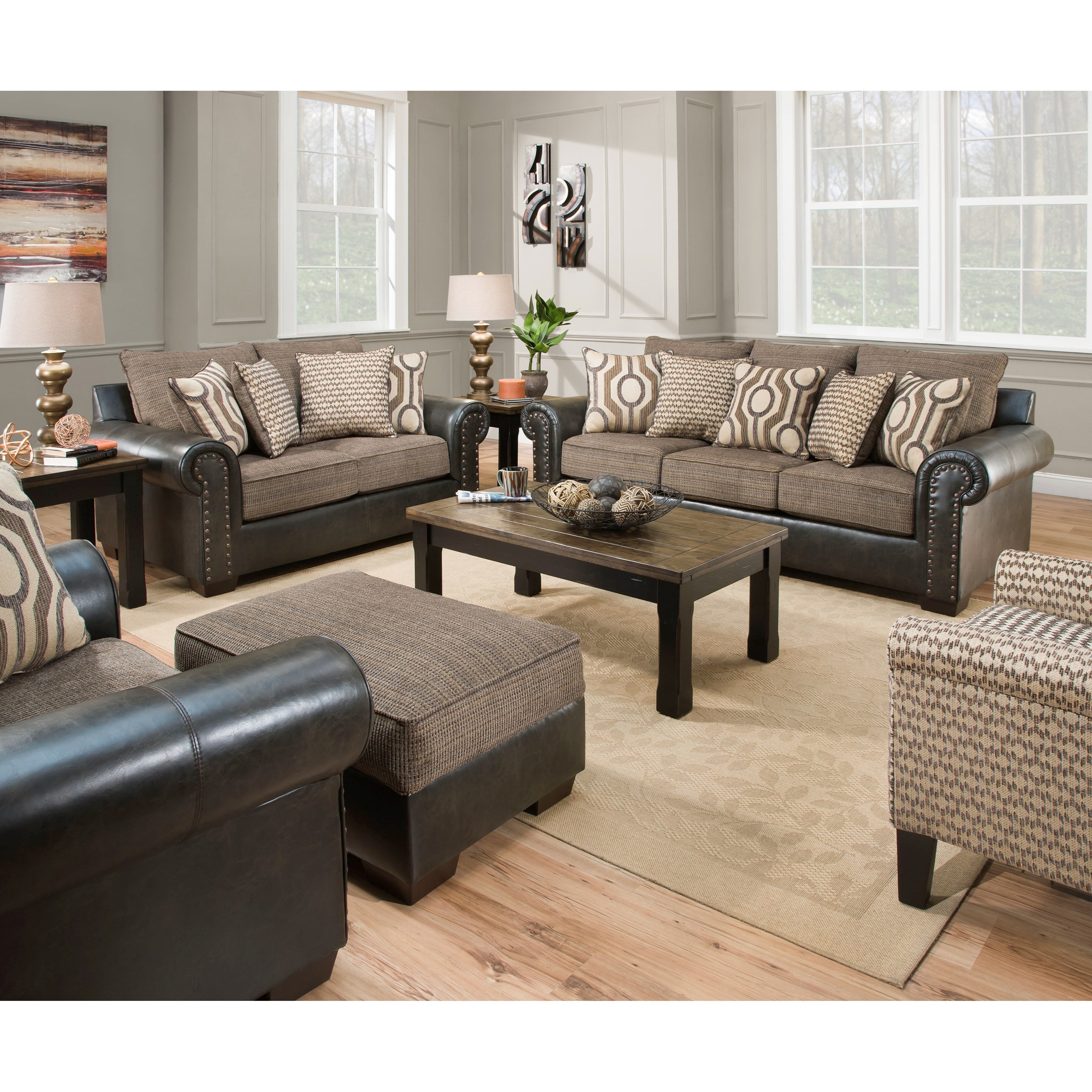 United Furniture Industries 7591 7591br 095 Storage Ottoman Del Sol Furniture Ottomans