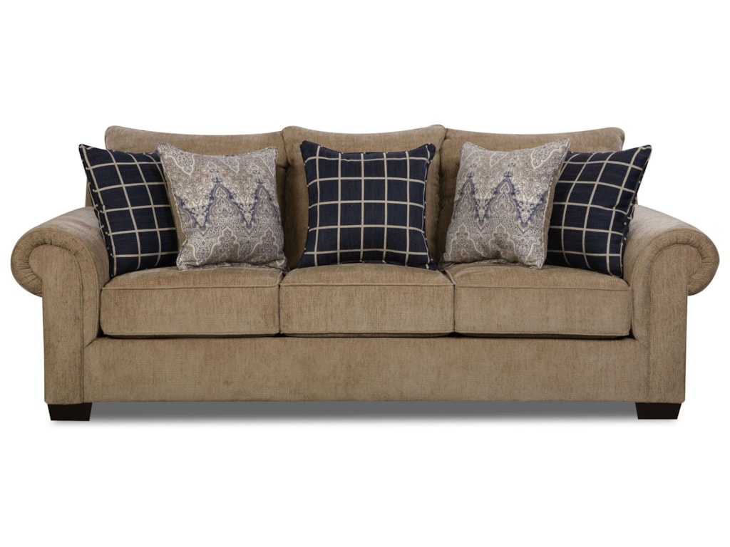 Georgette Transitional Sofa With Rolled Arms By Lane At Ruby Gordon Home