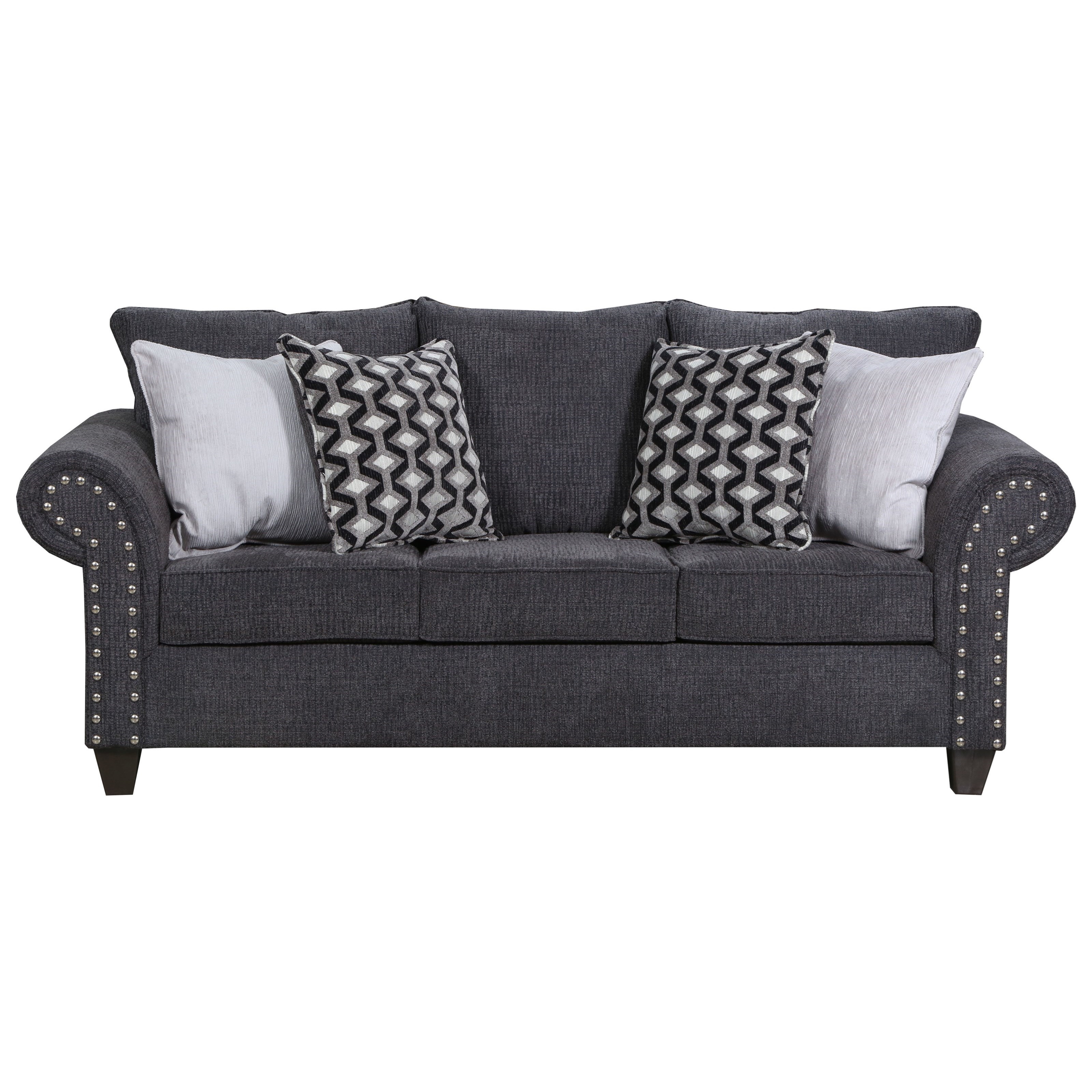 United Furniture Industries 8036 Transitional Sofa With Nail Head Accent Trim Bullard Furniture Sofas
