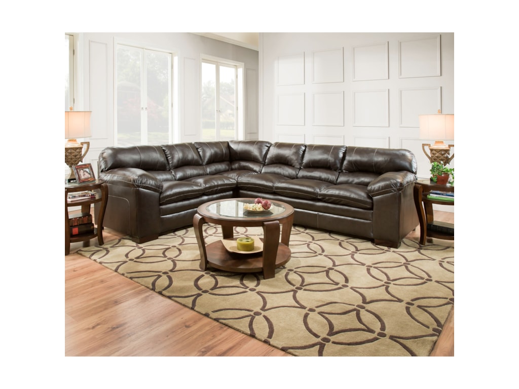 Simmons Upholstery 8049 Casual Sectional Sofa With Pillow Arms 8049 Casual Sectional Sofa With Pillow Arms By Simmons Upholstery