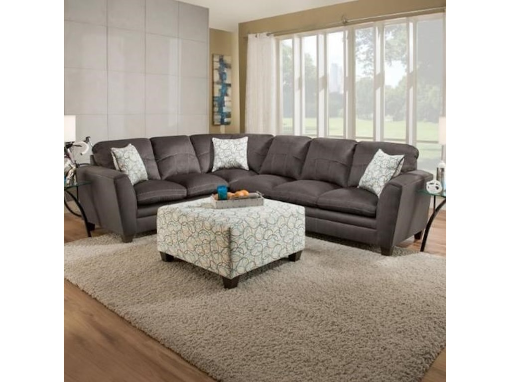 United Furniture Industries 8165 Transitional Sectional Sofa United Furniture Industries 8165 Transitional Sectional Sofa