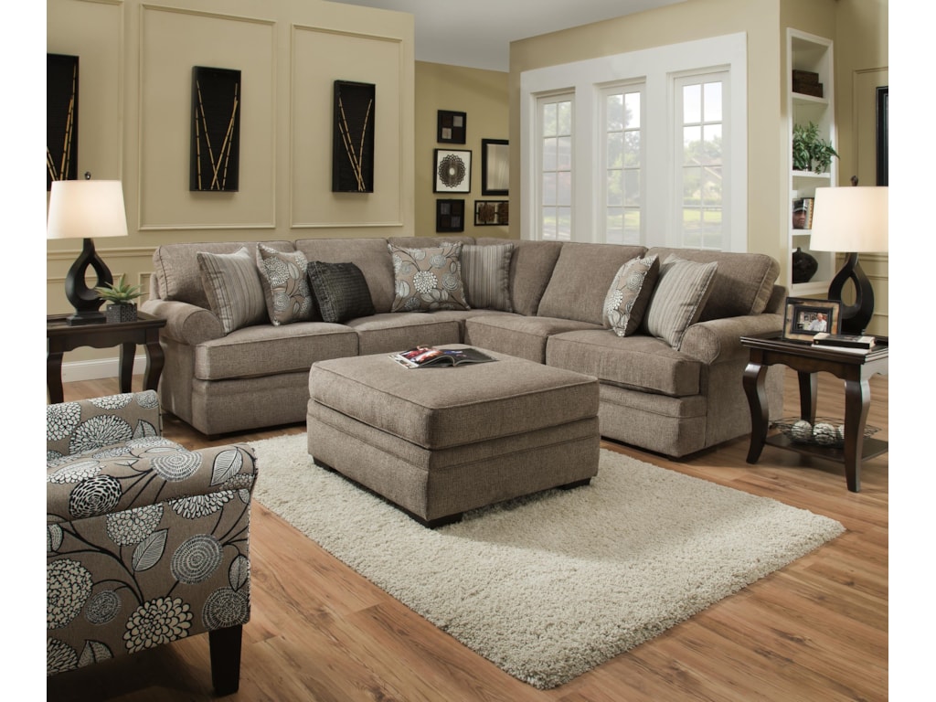 8530 Br Sectional Sofa With Rolled Arms 8530 Br Sectional Sofa With Rolled Arms