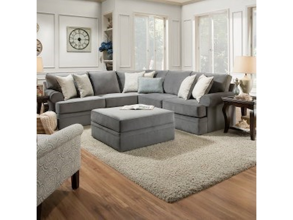 United Furniture Industries 8530 BRTransitional Sectional Sofa