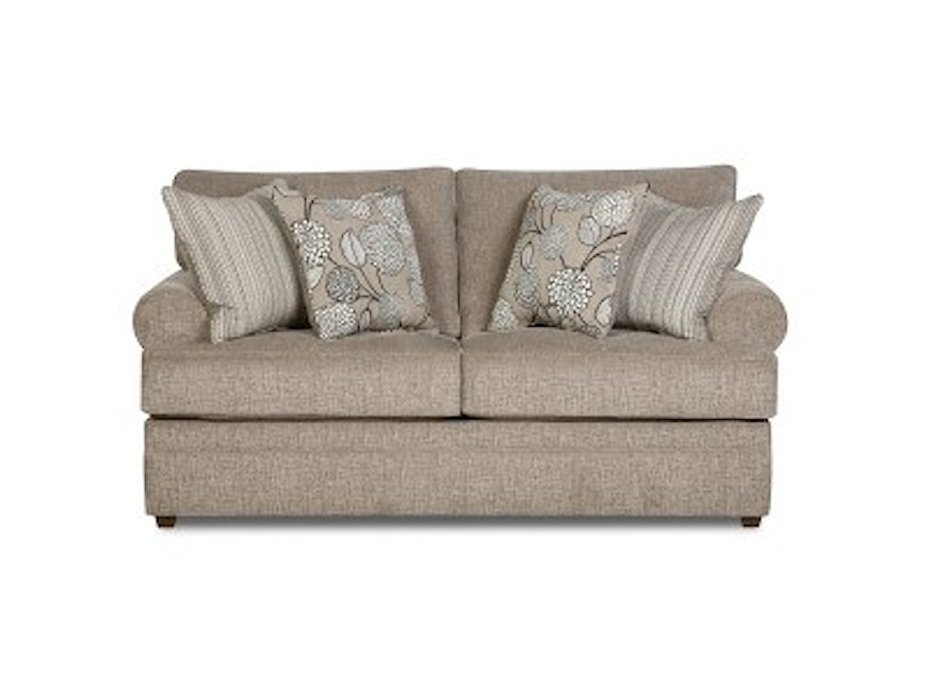 Lane Home Furnishings 8530 BR Transitional Loveseat With Rolled Arms Royal Furniture Loveseats