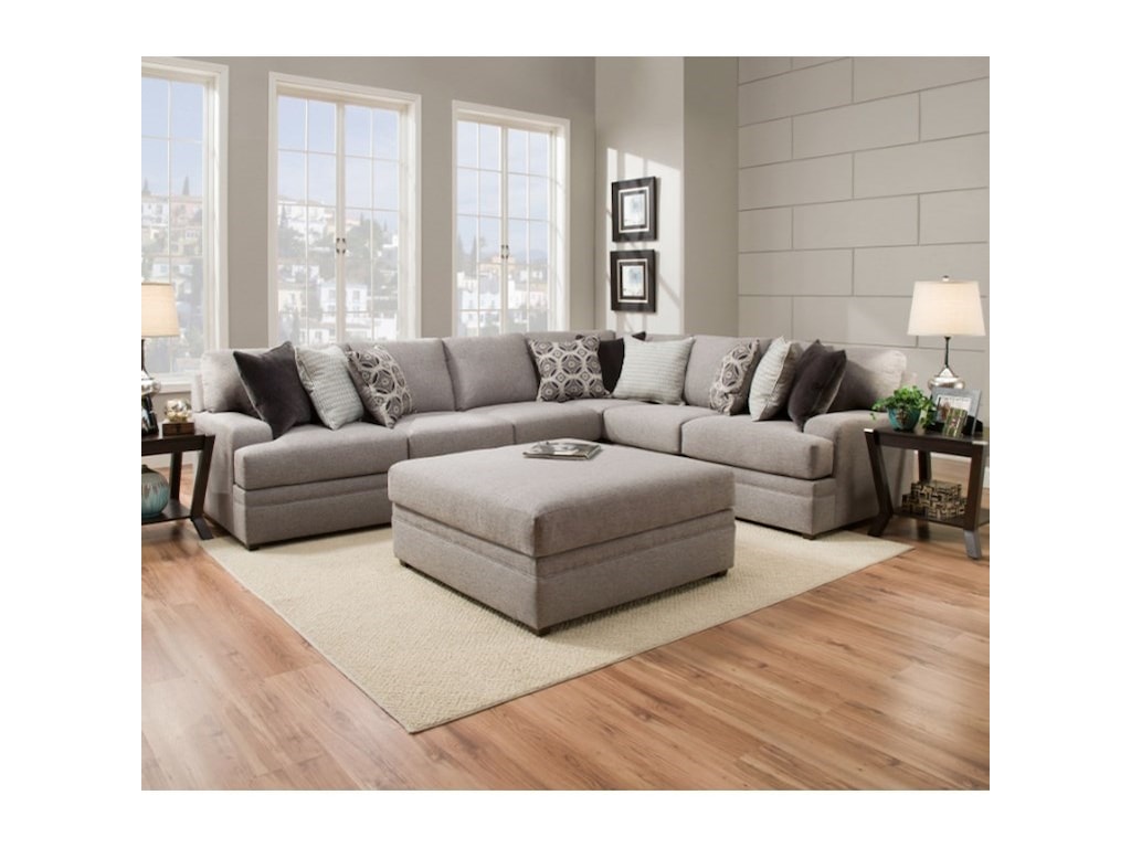 United Furniture Industries 8560 BRCasual Sectional Sofa