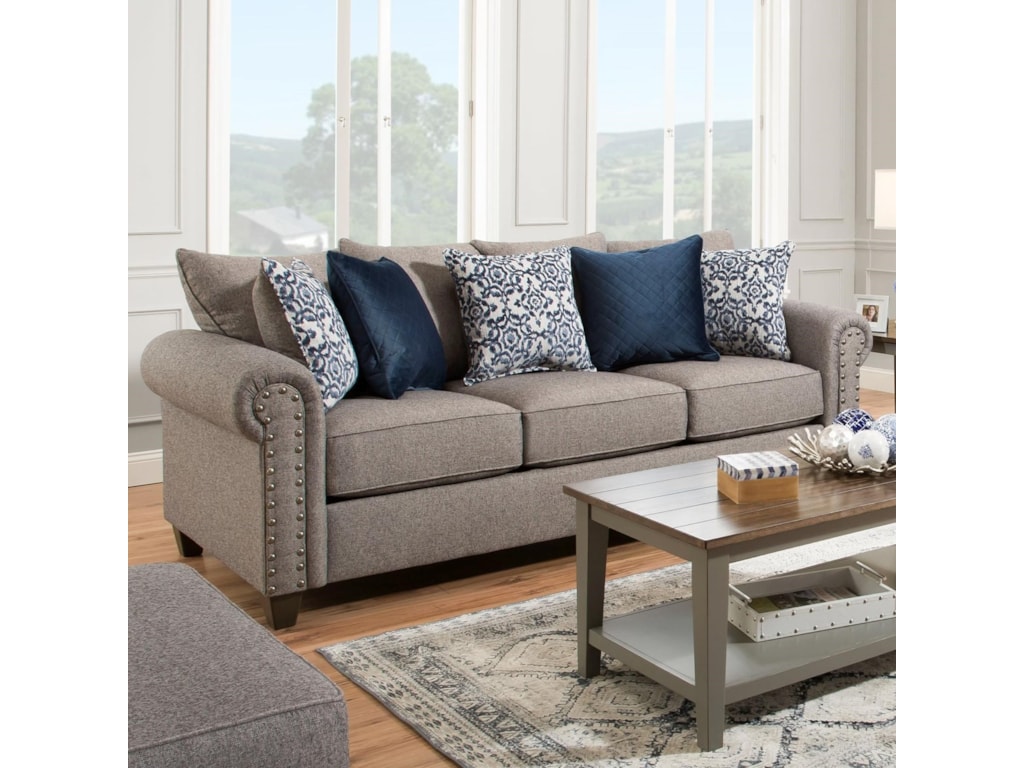 United Furniture Industries 9175br 03 Transitional Sofa With United Furniture Industries 9175brsofa