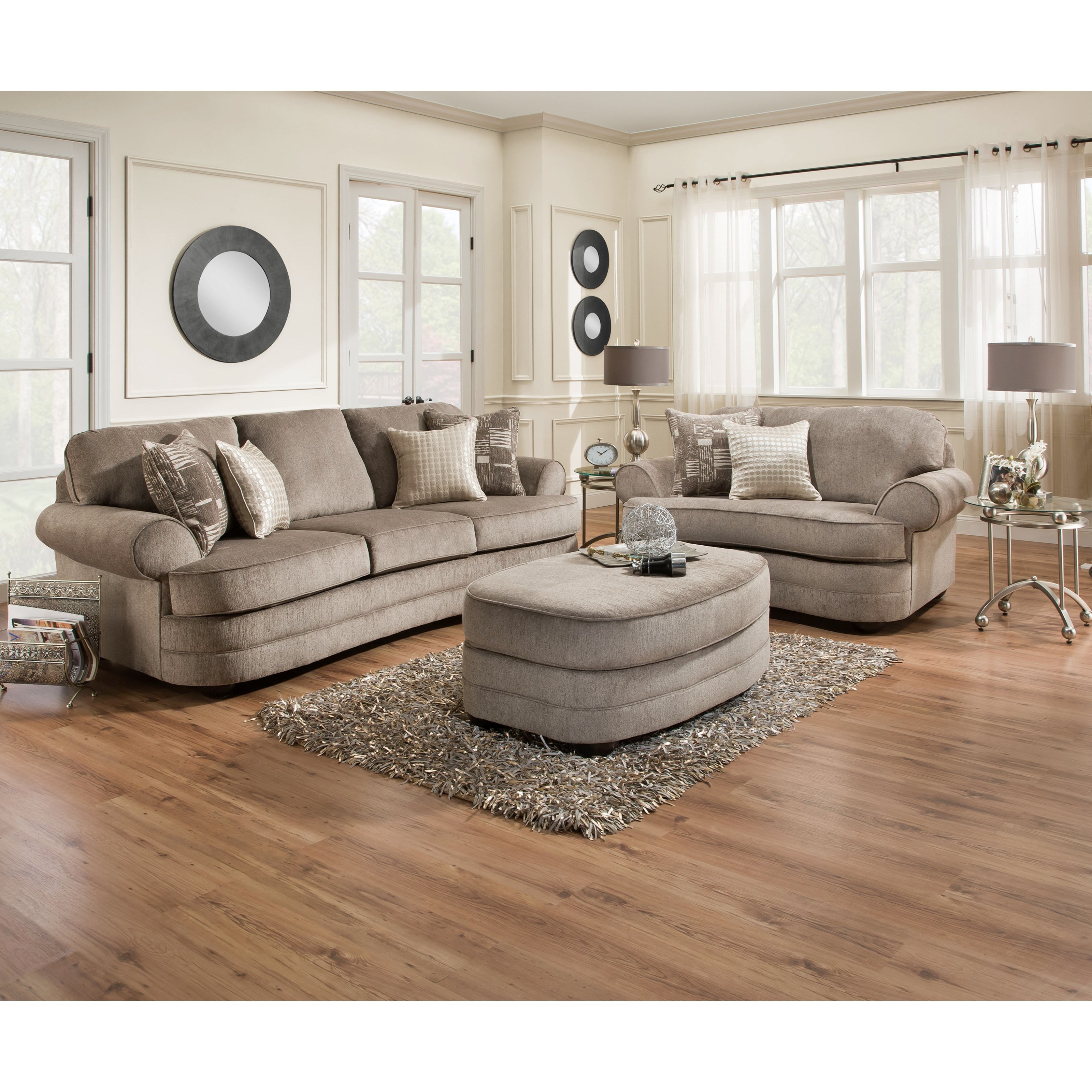 Lane Home Furnishings 9255br Transitional Sofa With Rolled Arms