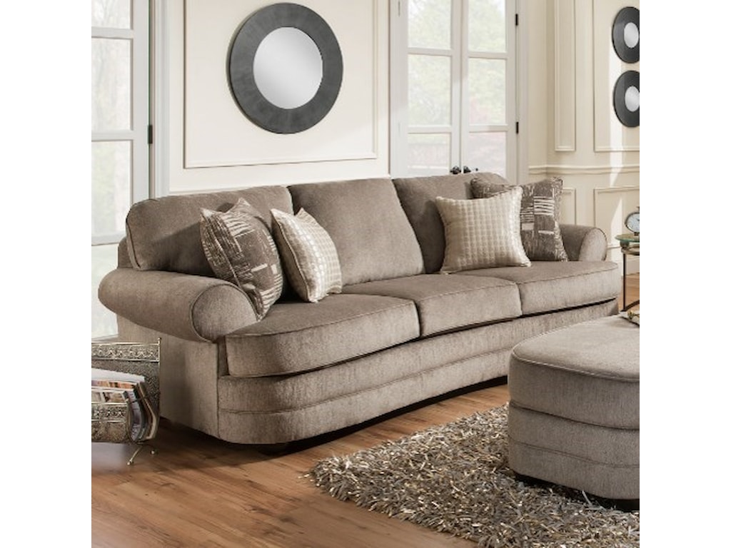 9255br Transitional Sofa With Rolled Arms By Simmons Upholstery At Royal Furniture