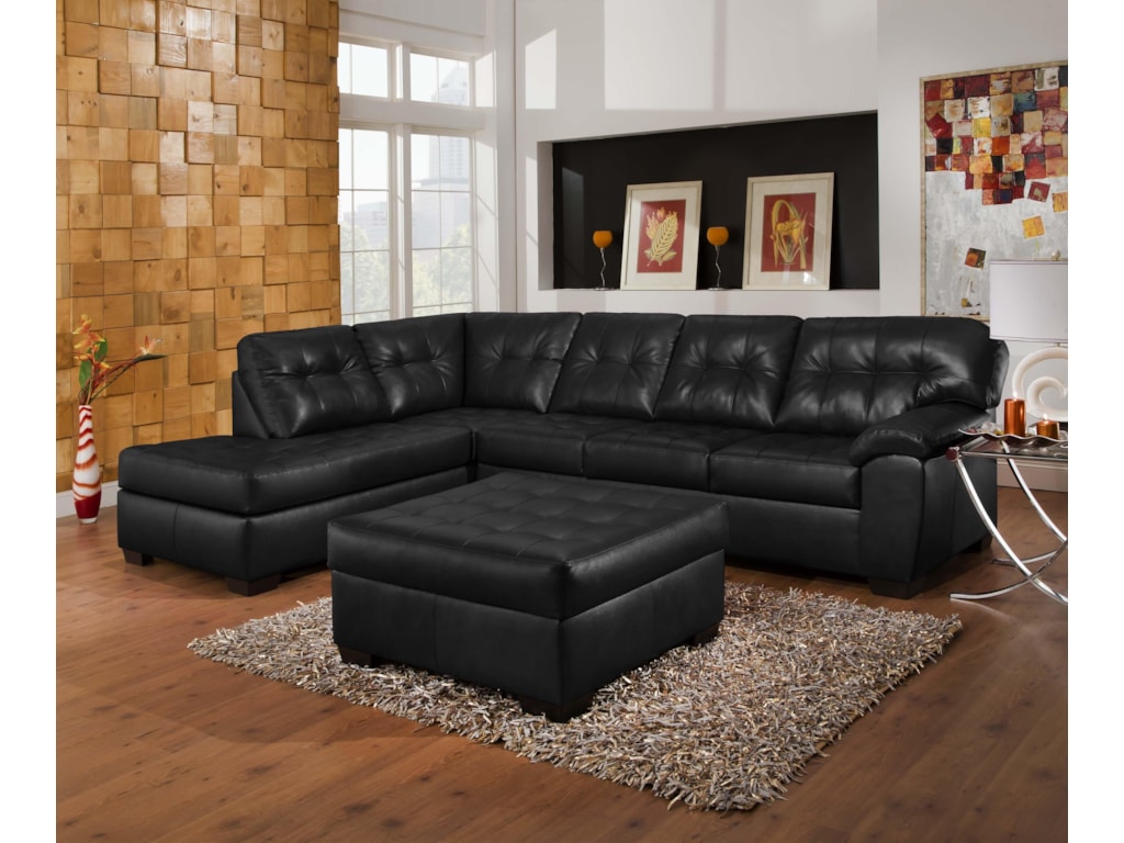9568 Casual Sectional Sofa With Tufted Seat Back By Simmons Upholstery At Dunk Bright Furniture