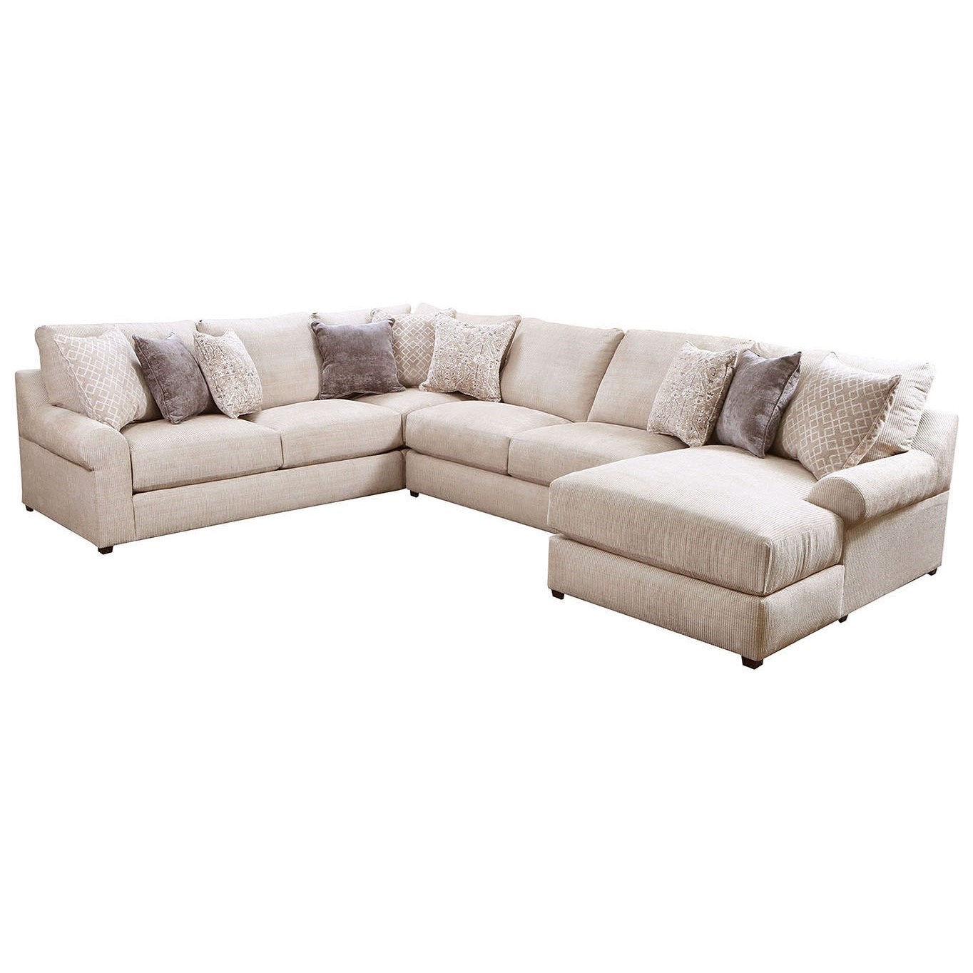 Simmons Upholstery 9906 Transitional 4 Piece Sectional With