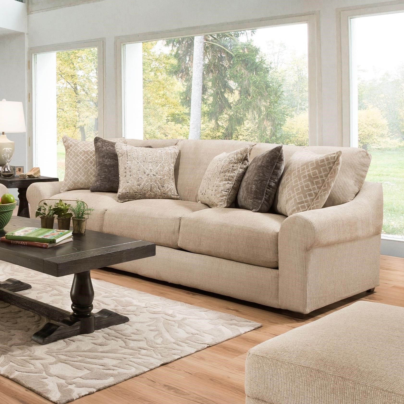 Simmons Upholstery 9906 9906 03 Transitional Sofa With Pocketed