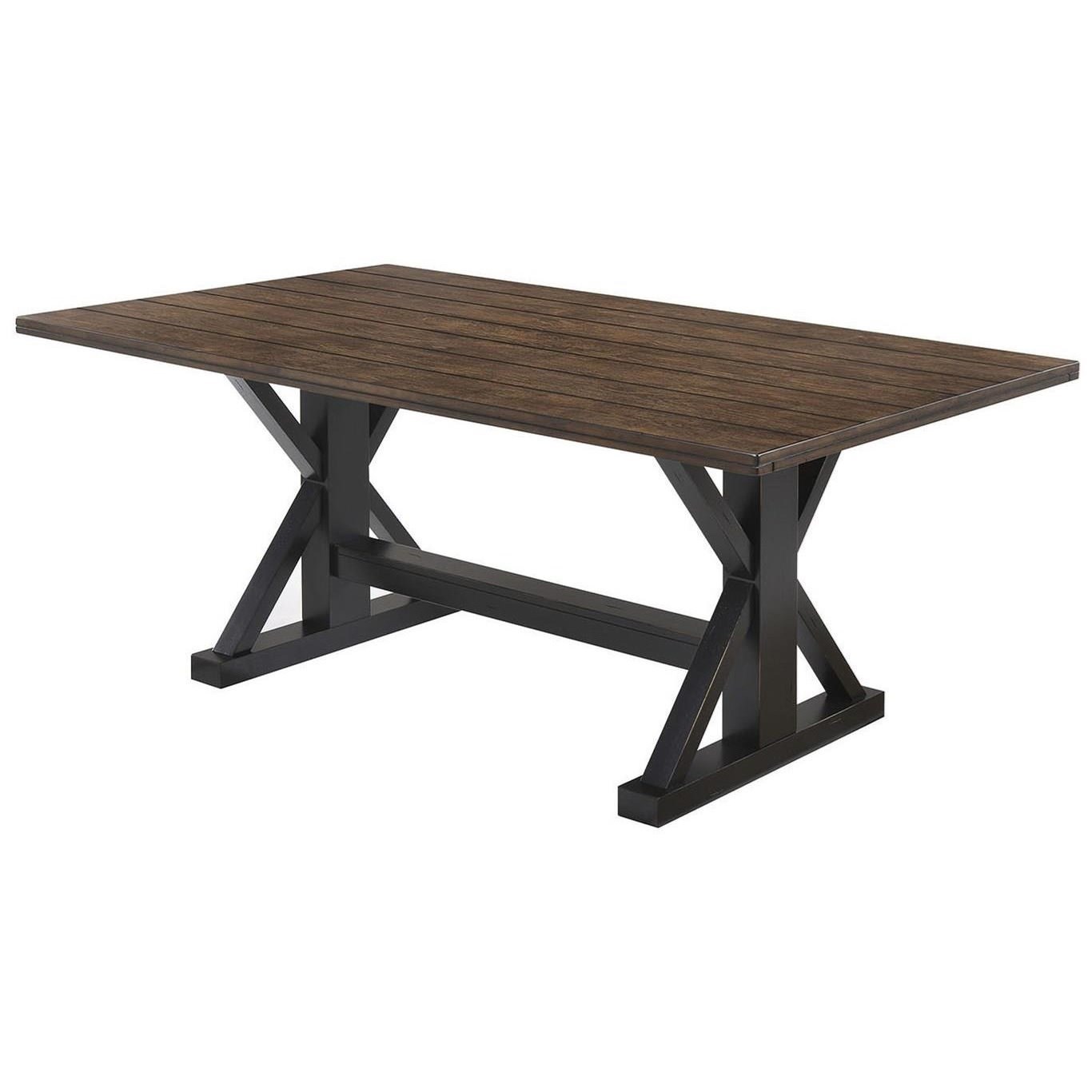United Furniture Industries Lexington Rustic Dining Table With Plank Top Bullard Furniture Kitchen Tables