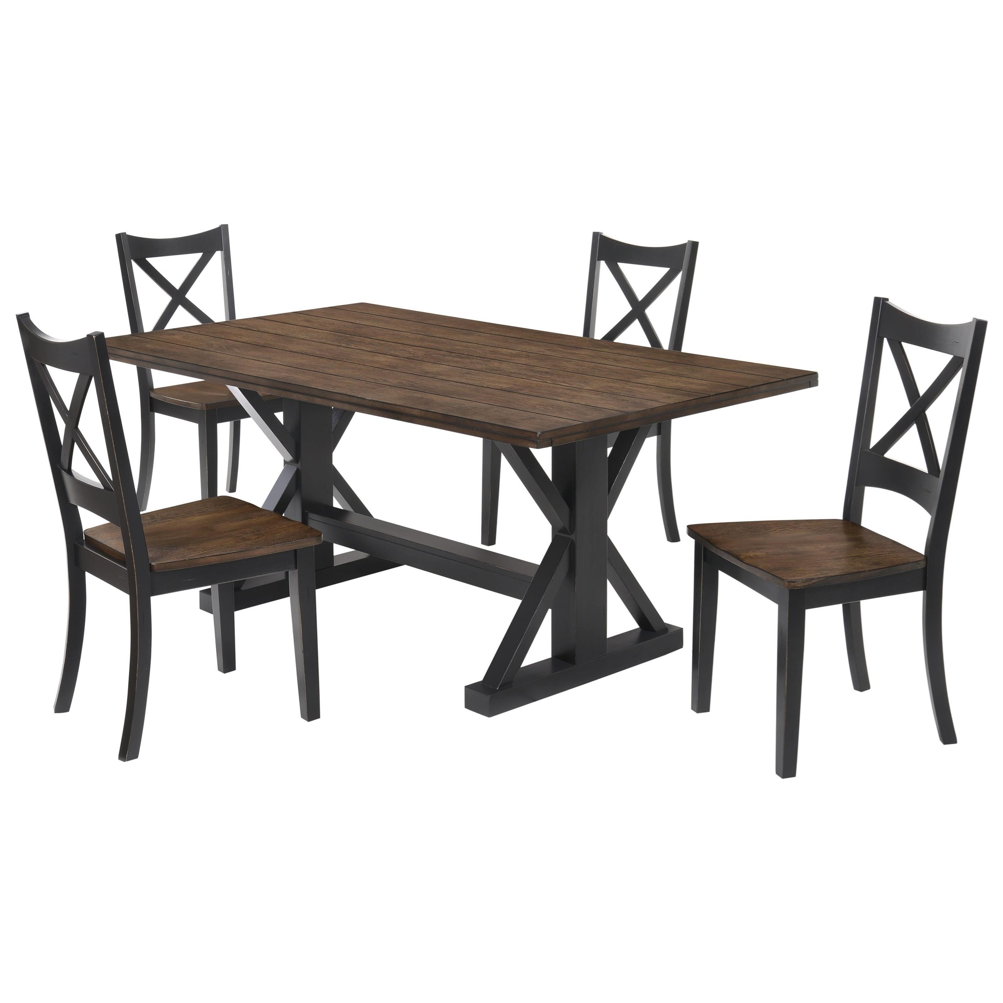 United Furniture Industries Lexington Rustic Dining Table With