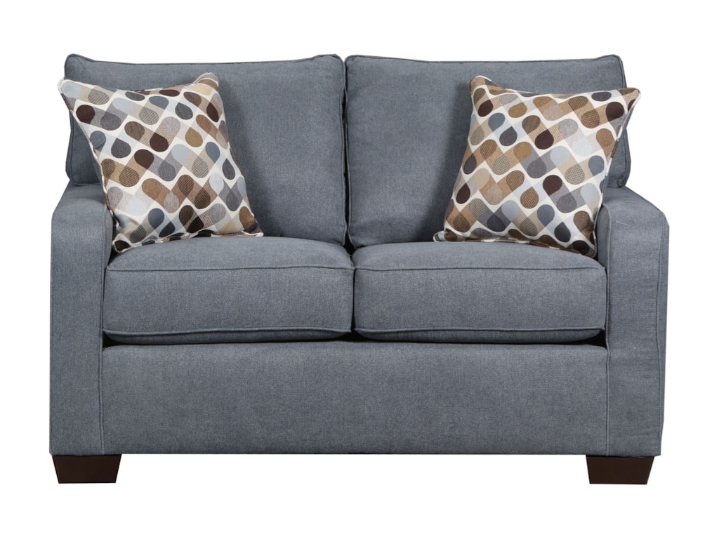 Mia Casual Full Sofa Sleeper With Track Arm By Simmons Upholstery At Dunk Bright Furniture