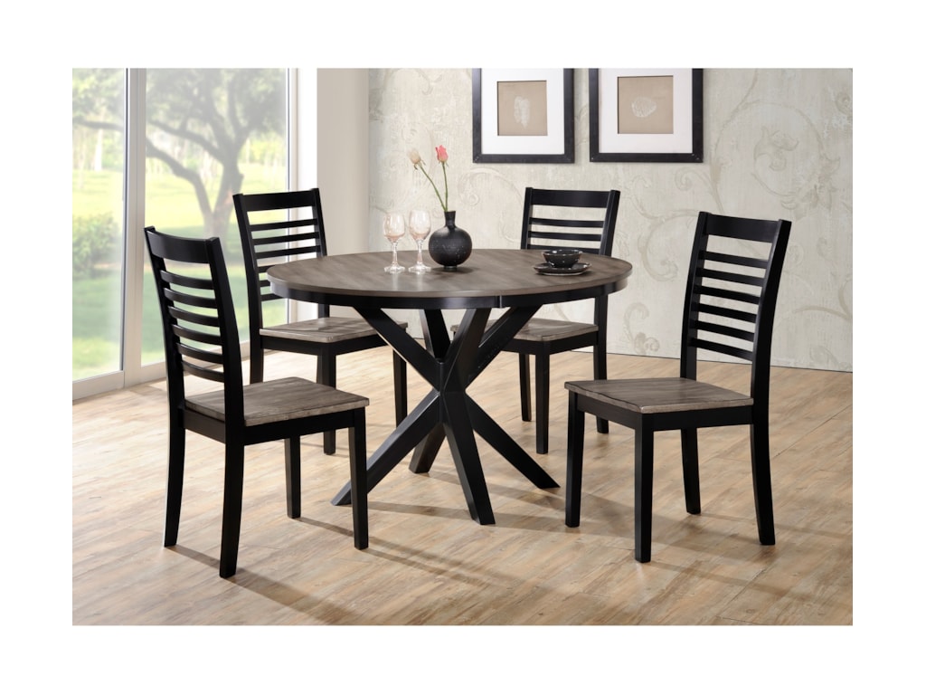 Simmons Upholstery South Beach Transitional 5 Piece Round Dining South Beach Transitional 5 Piece Round Dining Table And Chair Set With Trestle Base By Simmons Upholstery