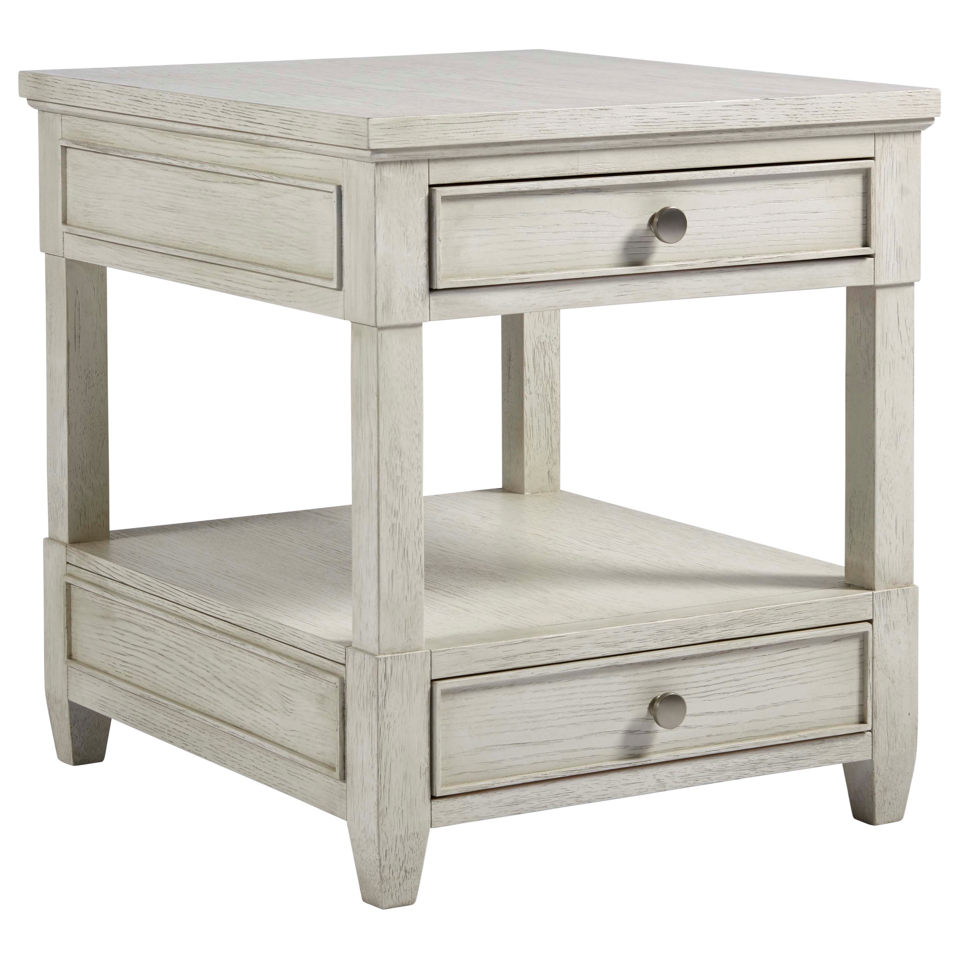 Universal Coastal Living Home Escape 2 Drawer End Table Belfort Furniture End Tables