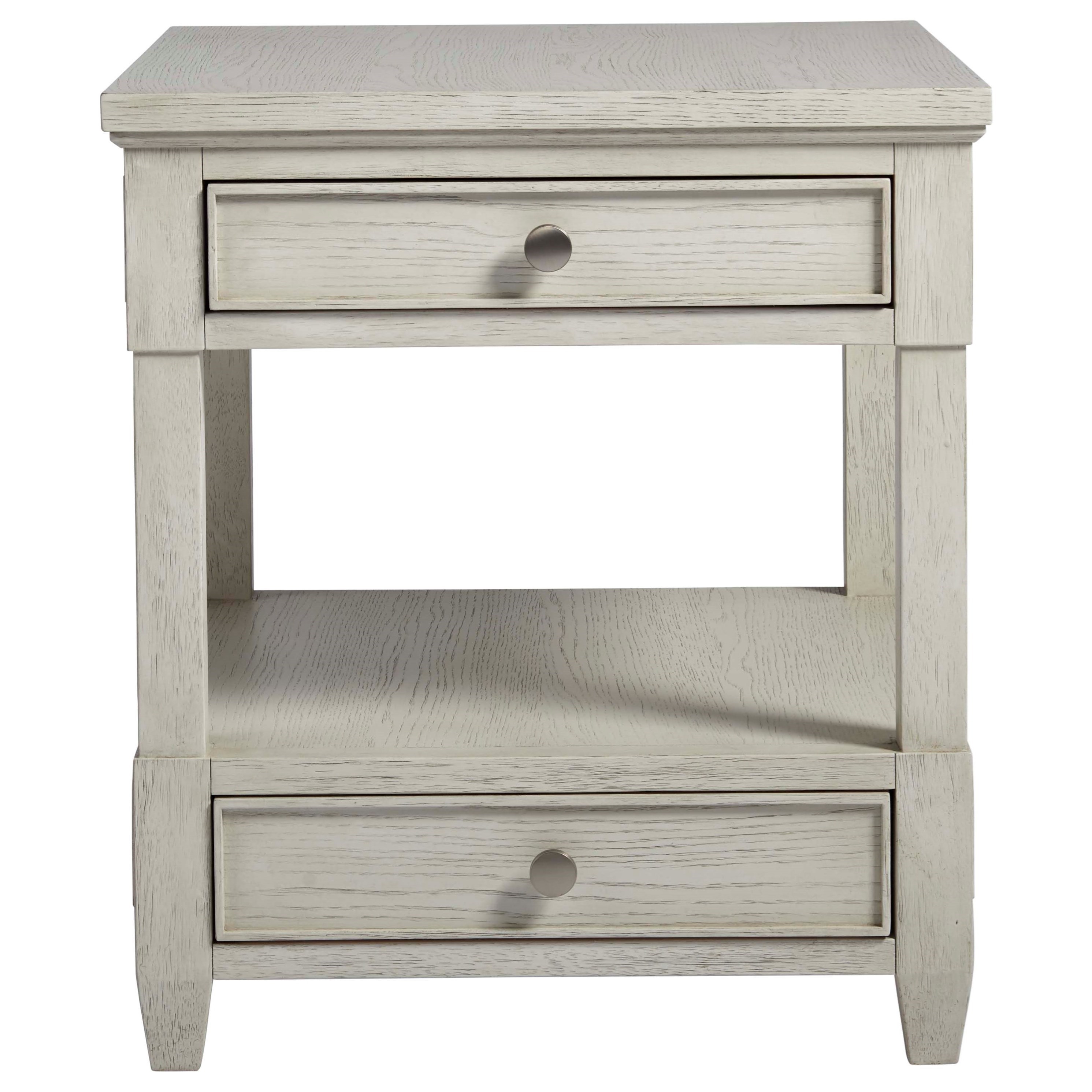Universal Coastal Living Home Escape 2 Drawer End Table Reeds