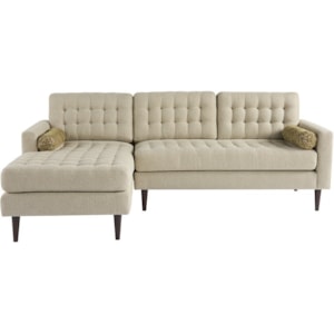 O Connor Designs Copeland Mid Century Modern 2 Piece Tufted Sectional Sofa With Laf Chaise Sprintz Furniture Sectional Sofas