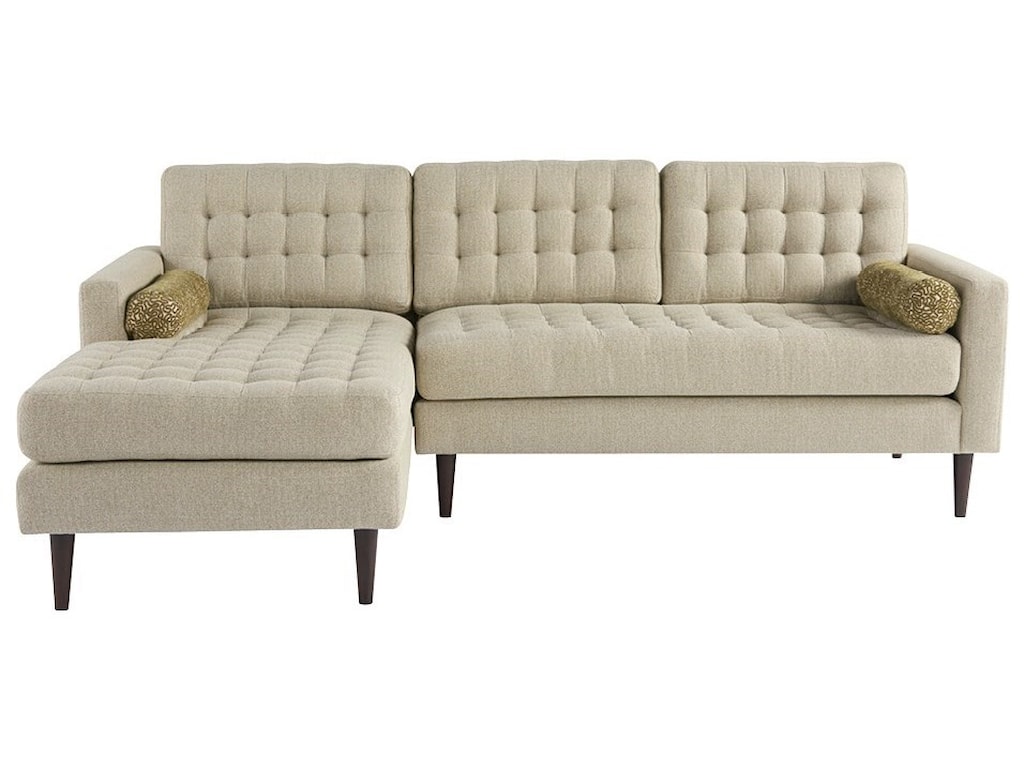 Copeland Mid Century Modern 2 Piece Tufted Sectional Sofa With Laf Chaise By Universal At Hudson S Furniture