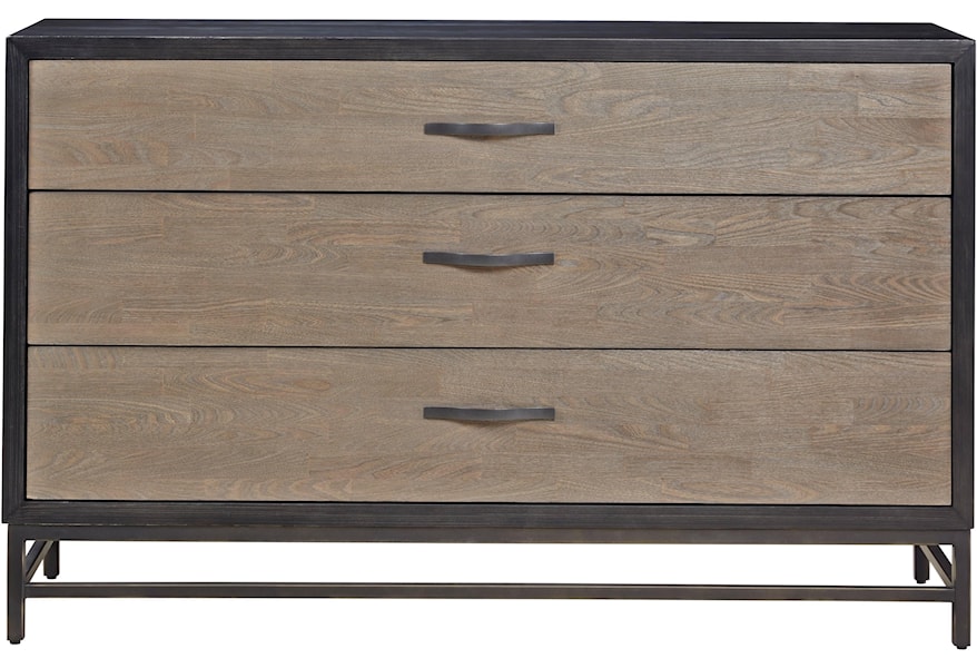 Oconnor Designs Curated Spencer Three Drawer Dresser In Two Tone