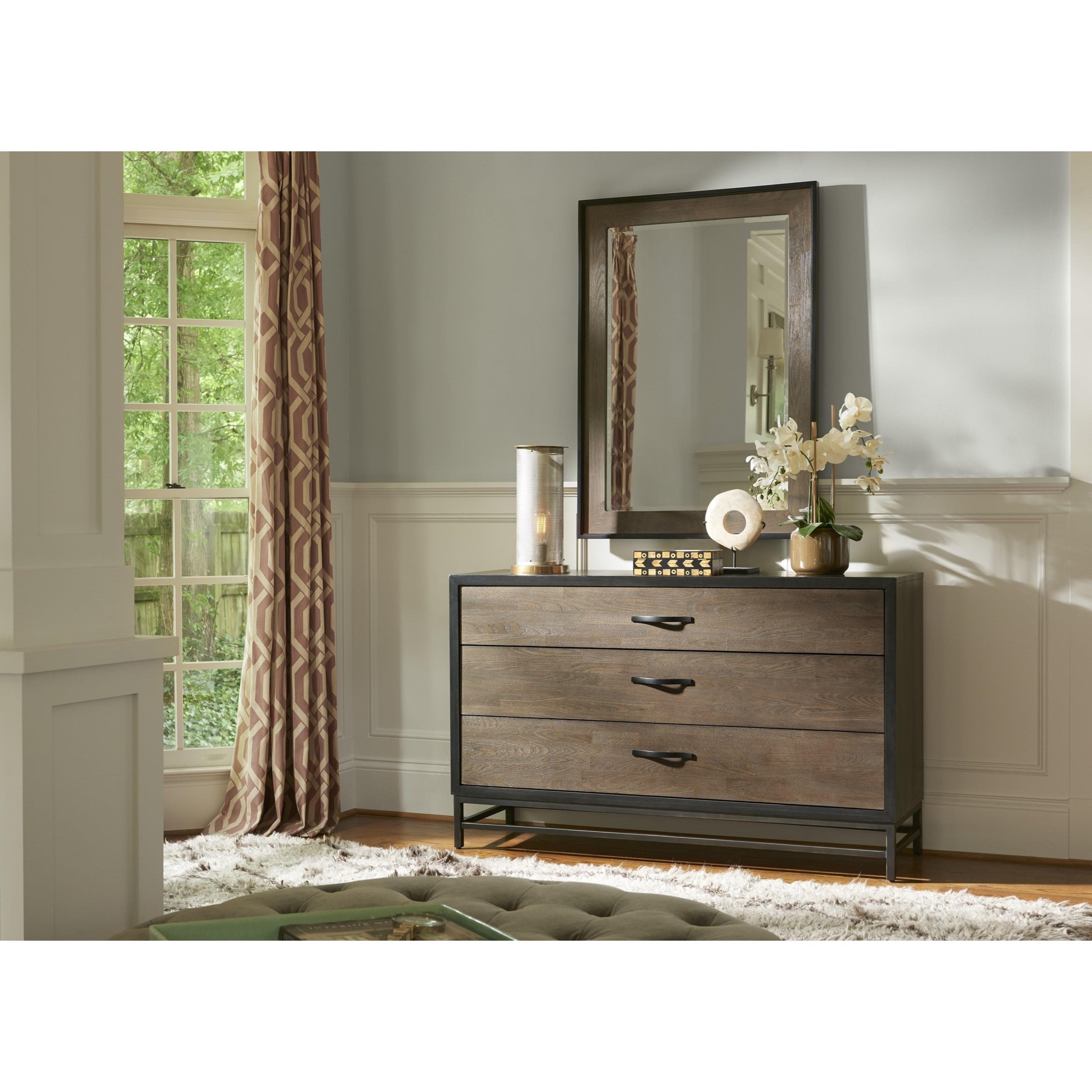 Universal Curated Spencer Three Drawer Dresser In Two Tone Finish Powell S Furniture And Mattress Dressers