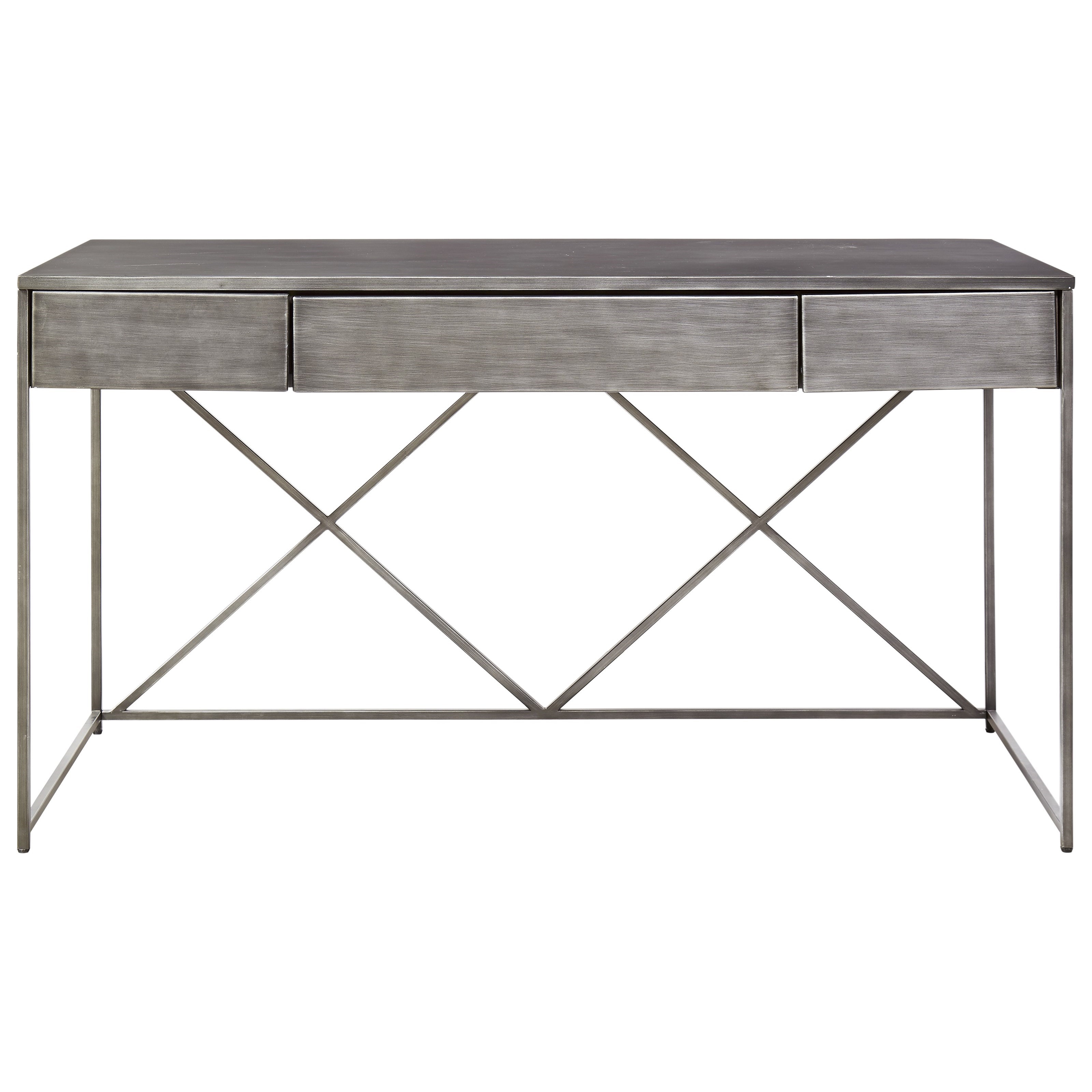 Universal Curated 558813 Pembroke Metal Desk With Drop Front