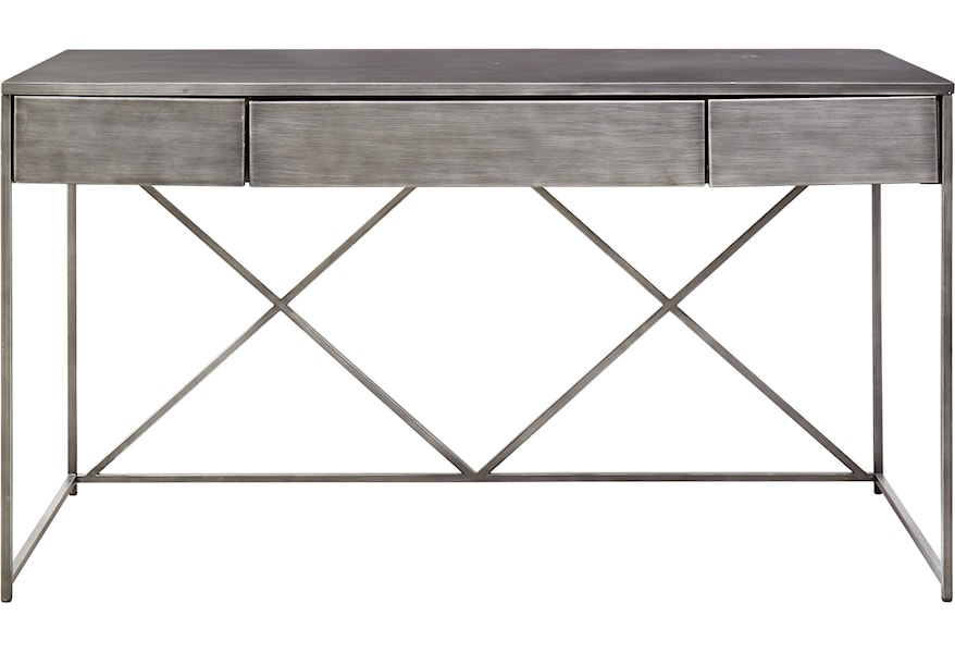 Universal Curated 558813 Pembroke Metal Desk With Drop Front