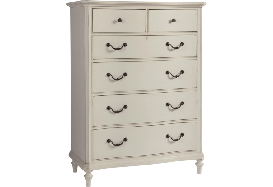 Universal Curated 712150 Latham Six Drawer Tall Dresser Corner