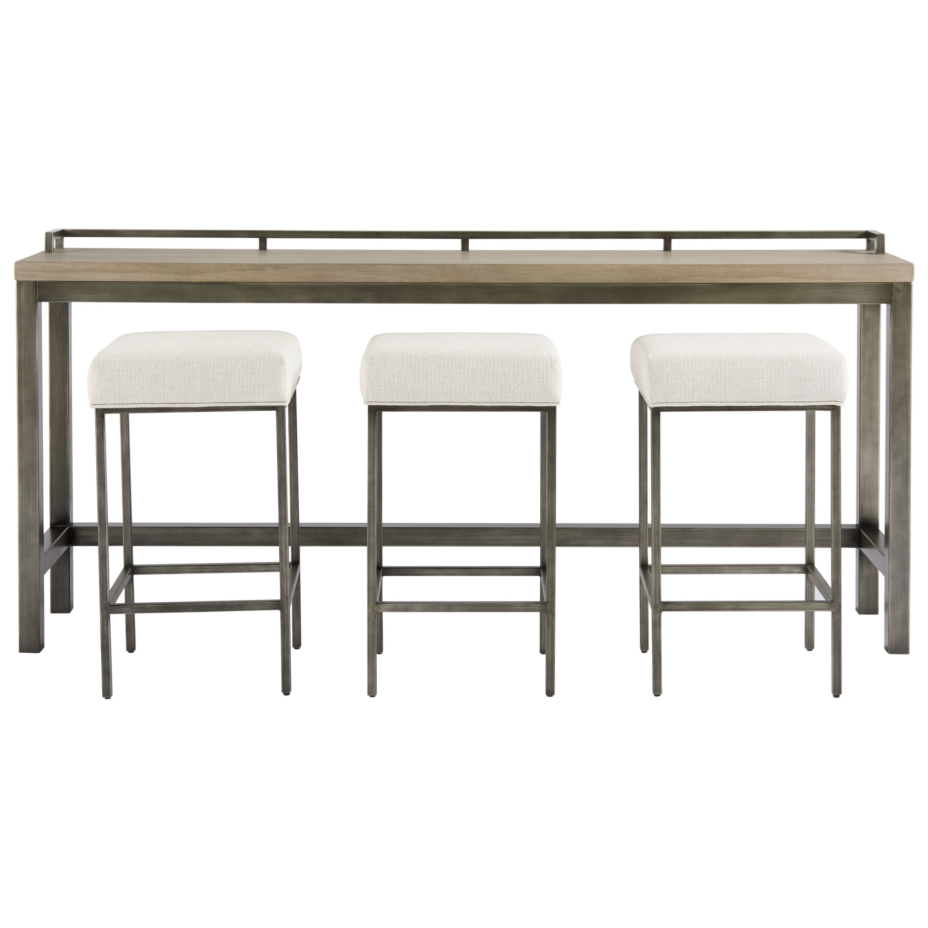 Universal Curated 749803 Mitchell Console Table With 3 Stools