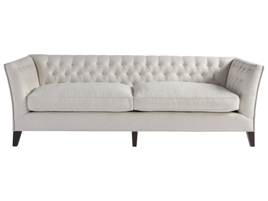 Universal Duncan Transitional Sofa With Tuxedo Arm Mueller