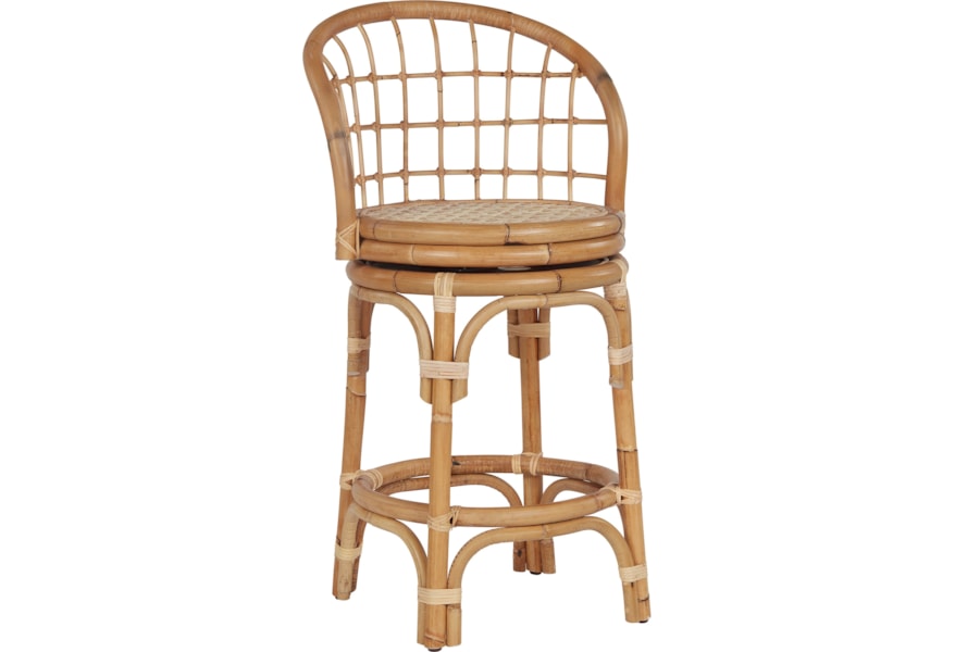 Coastal Living Home - Getaway Tropical Counter Height Stool with Swivel Seat by Universal at Esprit Decor Home Furnishings