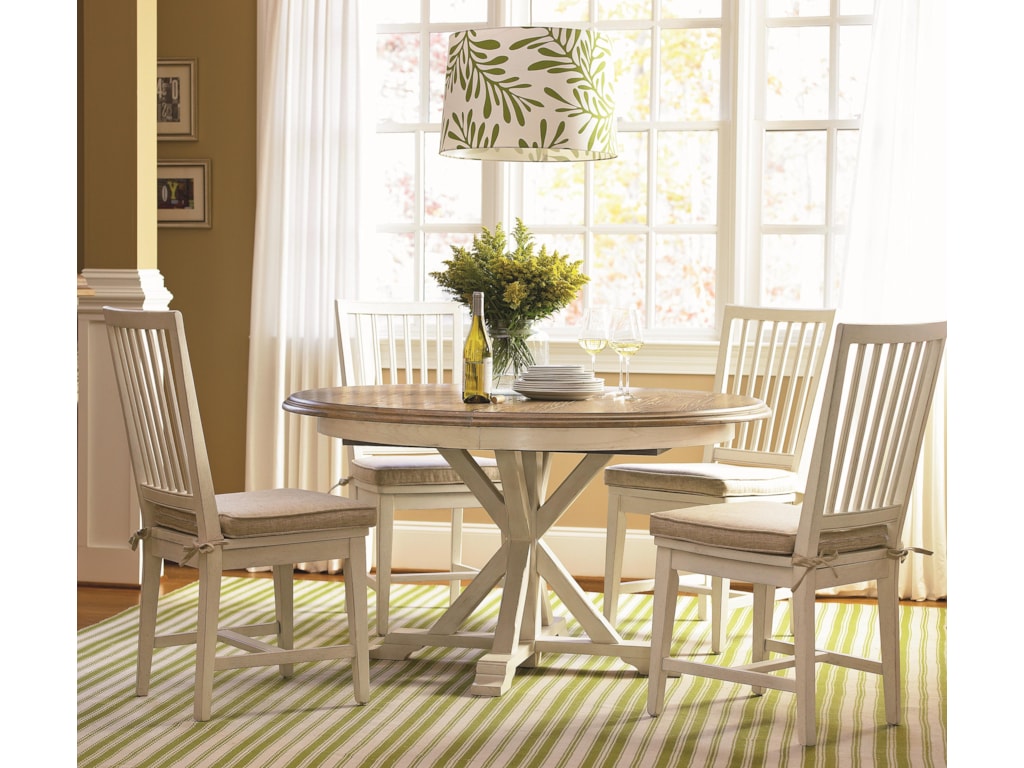 Universal Curated5 Piece Dining Set with Slat Back