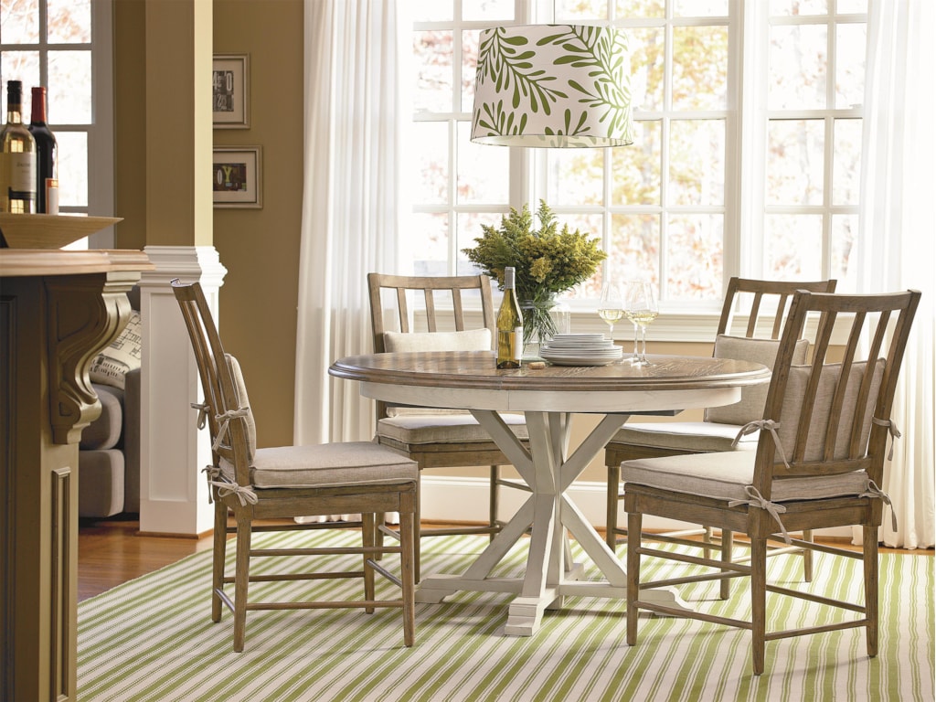 universal curated 128757 round single pedestal garden breakfast