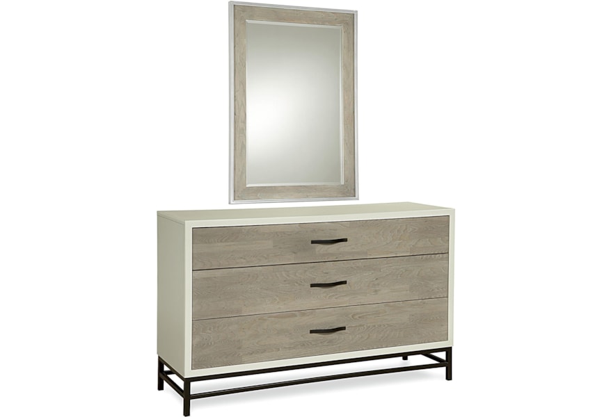 Universal Curated Spencer Dresser And Mirror Set With 3 Drawers