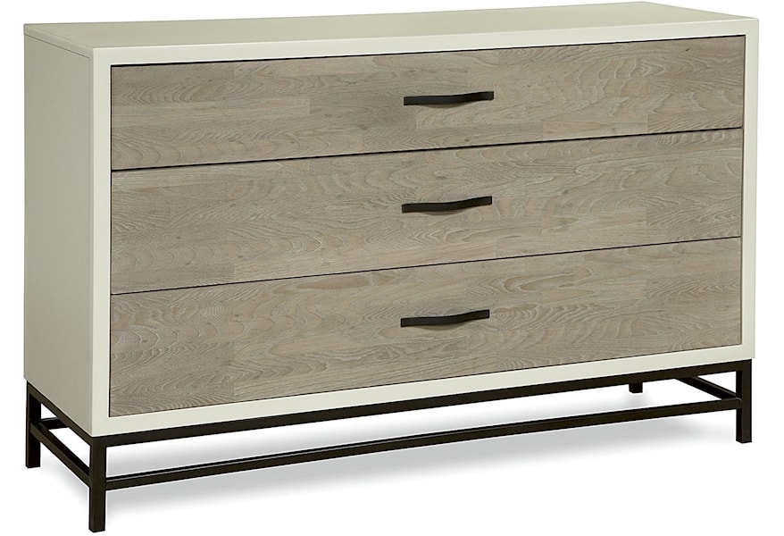 Universal Curated 3 Drawer Spencer Dresser With Metal Base