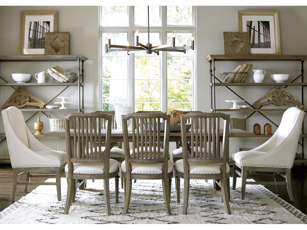 Universal Curated 9 Piece Dining Set With Chelsea Kitchen Table Universal Curated9 Piece Dining Set