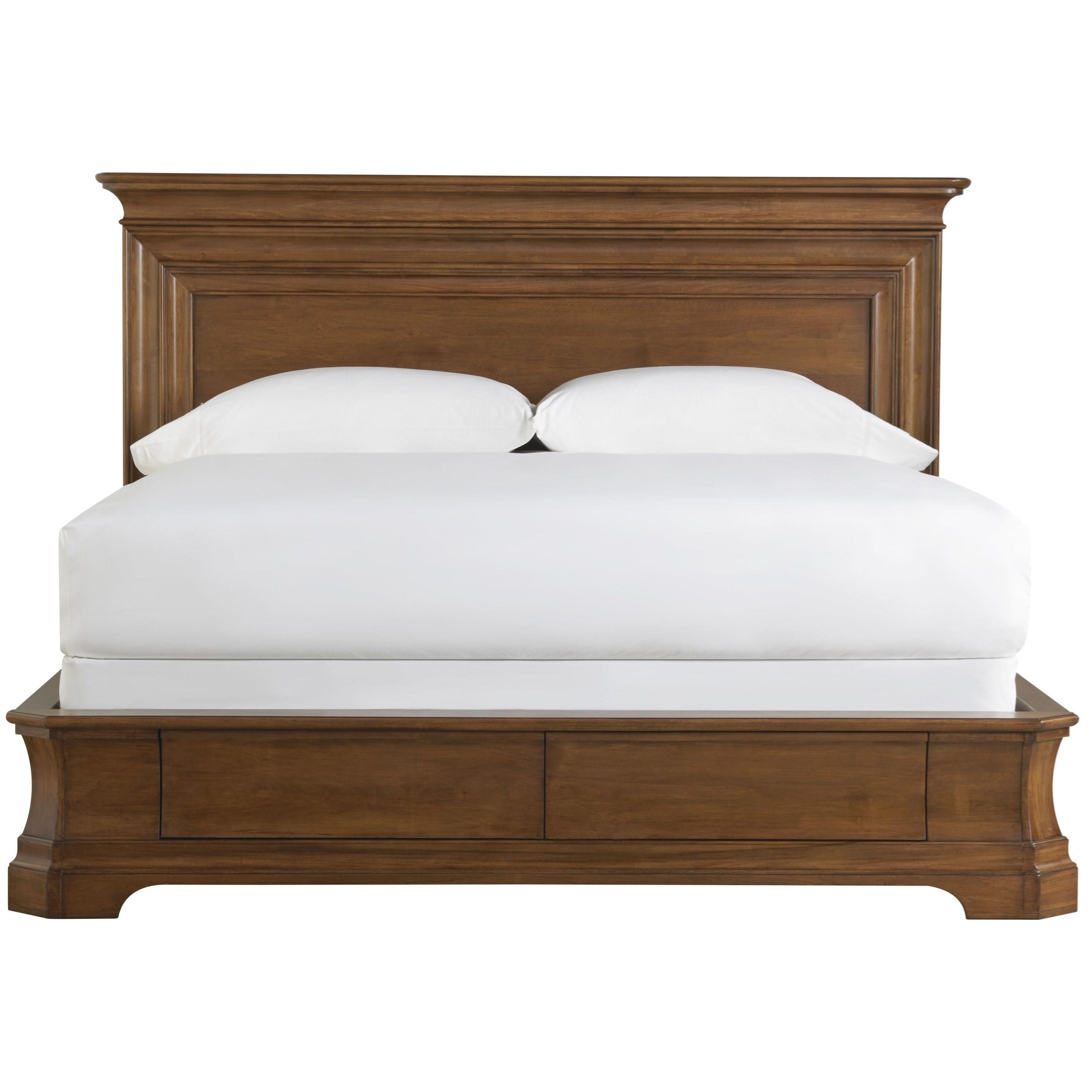 Universal Traditions Kingsbury Kingsbury King Bed With Raised Moulding And Cognac Finish Reeds Furniture Platform Beds Low Profile Beds