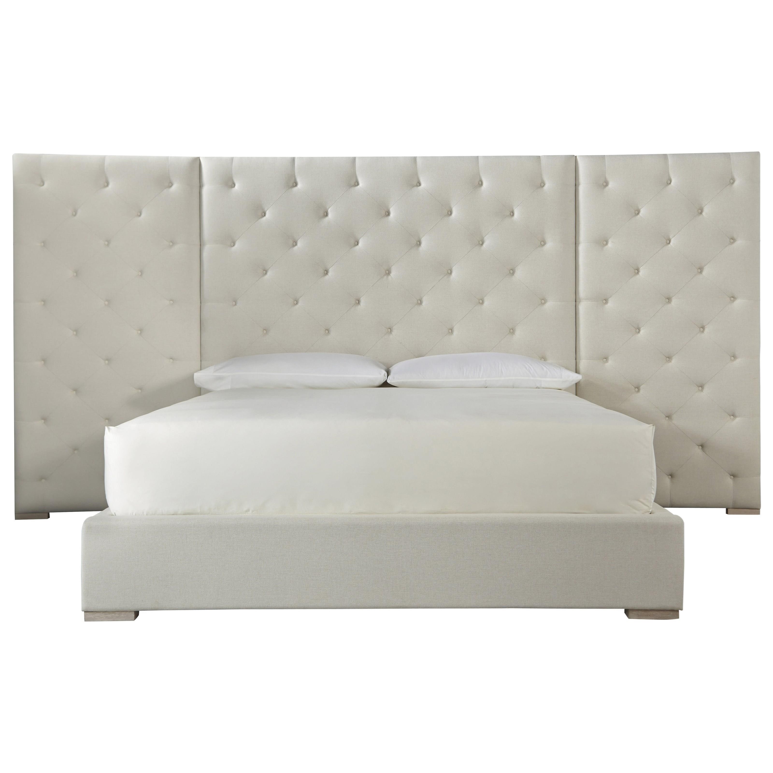 Universal Modern 643210bw Brando Queen Bed With Tufted Panels Becker Furniture Upholstered Beds