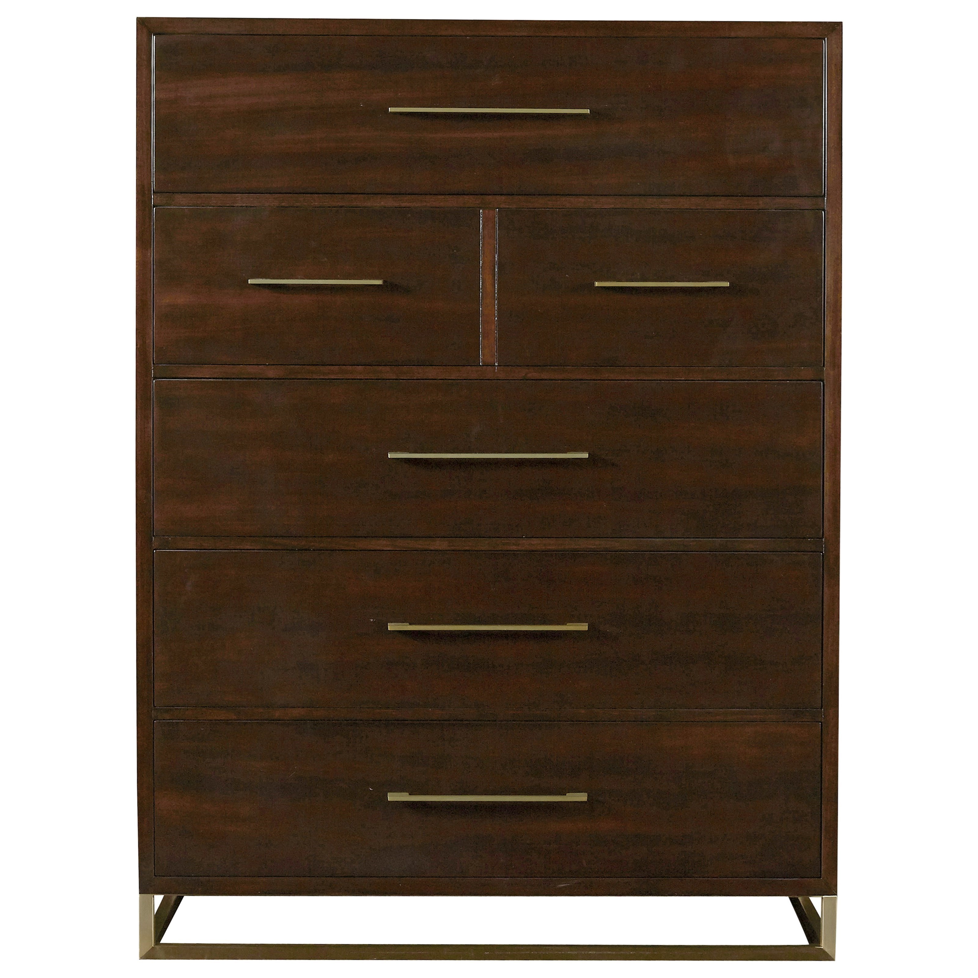 Universal Modern Bancroft Drawer Chest With Sleek Brushed Brass