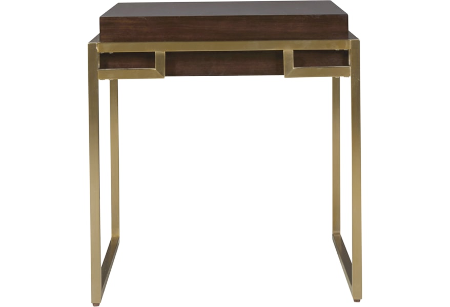 Universal Modern 644802 Hayworth End Table With Bronze Base